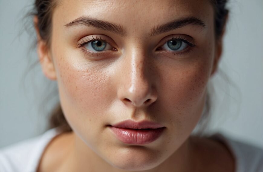 How to Hide Redness on Face Without Makeup: A person's face with redness being concealed using skincare products and techniques
