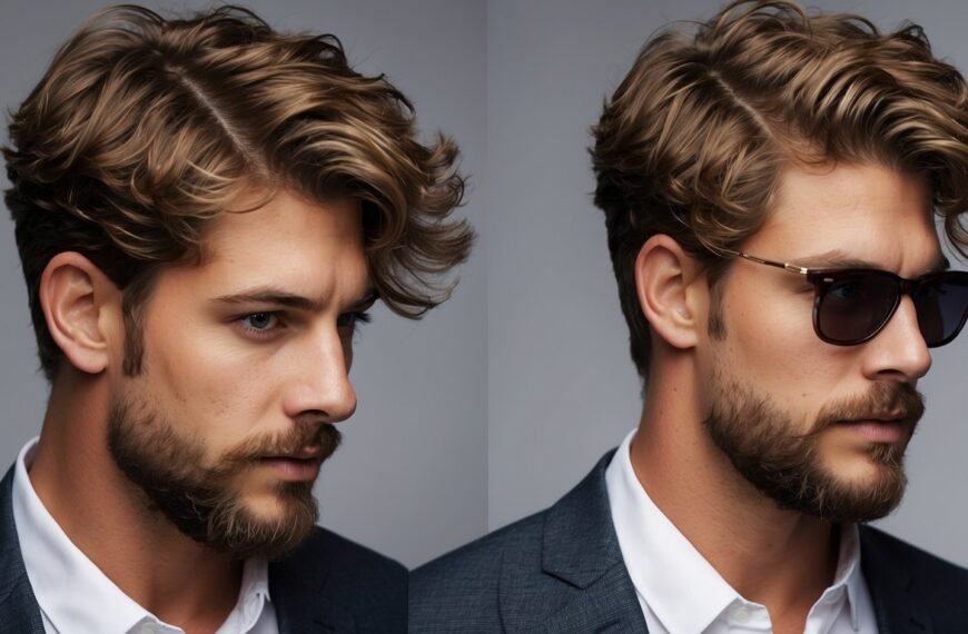 How to Style Thick Wavy Hair Men: A man's thick wavy hair styled with essential haircuts, showcasing the natural texture and volume