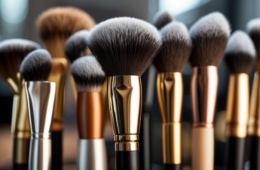 What Are Makeup Brushes Made Of: Makeup brushes made of synthetic or natural bristles, metal ferrules, and wooden or plastic handles
