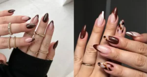 brown nails design
