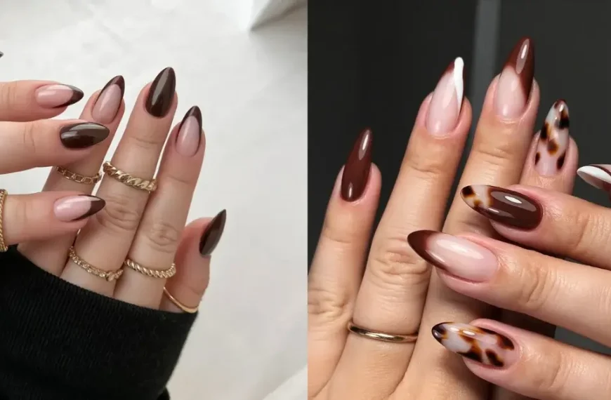 brown nails design