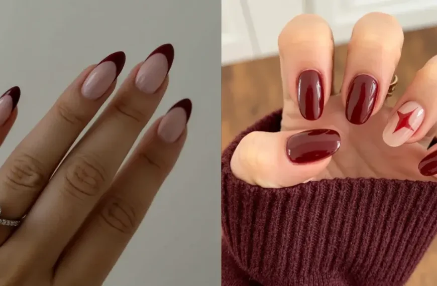 burgundy nail designs