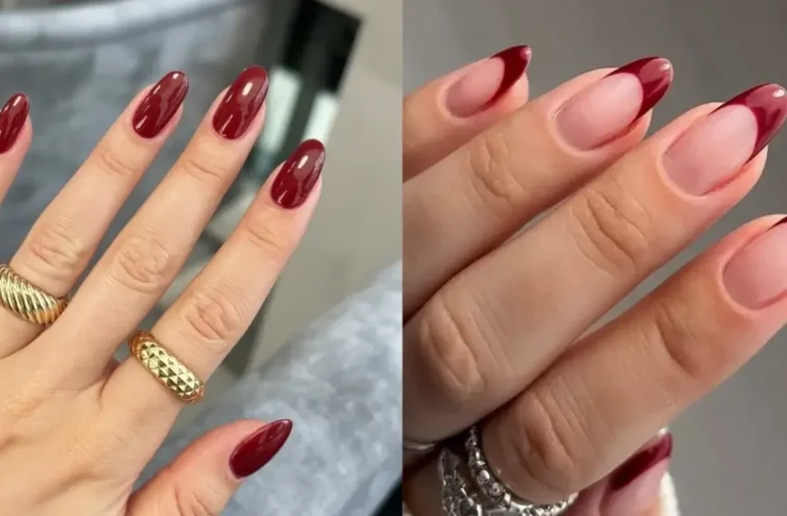cherry mocha nails