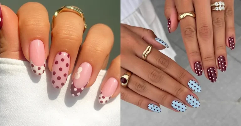 polka dot nails